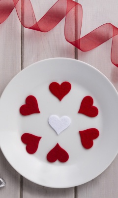 Romantic Valentines Day Table Settings wallpaper 240x400
