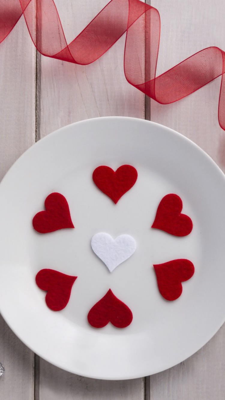 Romantic Valentines Day Table Settings wallpaper 750x1334