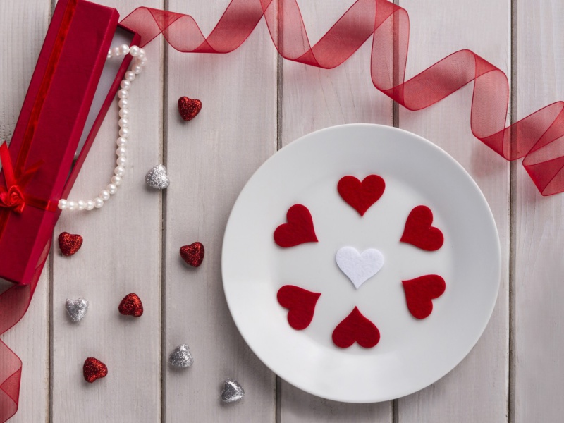 Romantic Valentines Day Table Settings wallpaper 800x600