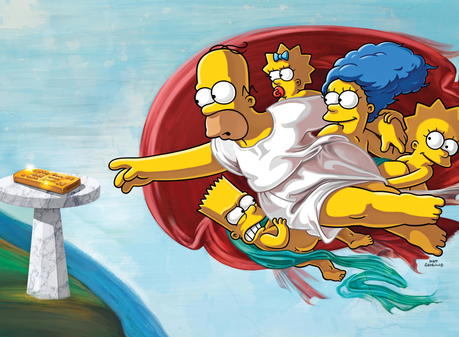 Simpsons HD wallpaper 1920x1408