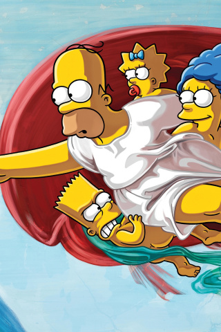 Simpsons HD wallpaper 320x480