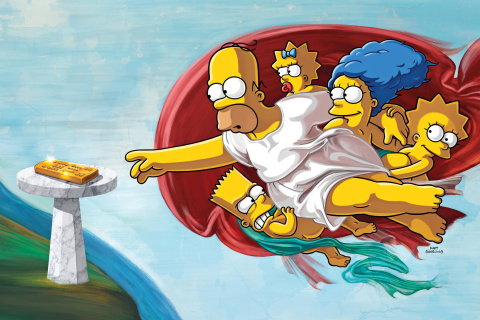 Simpsons HD wallpaper 480x320