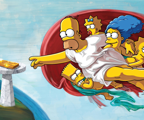 Simpsons HD wallpaper 480x400