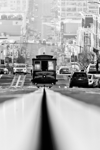 Das San Francisco Tram Wallpaper 320x480