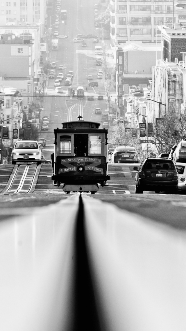 Fondo de pantalla San Francisco Tram 640x1136