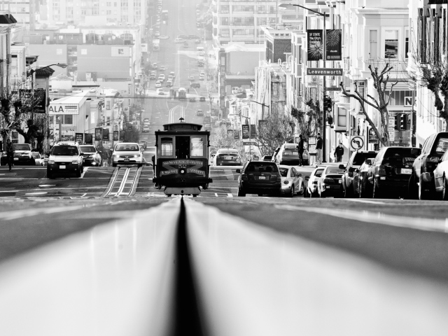 Das San Francisco Tram Wallpaper 640x480
