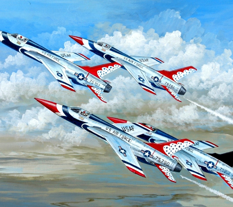 Das Republic F 105 Thunderchief Fighter Bomber Wallpaper 960x854