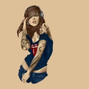 Rocker girl wallpaper 128x128