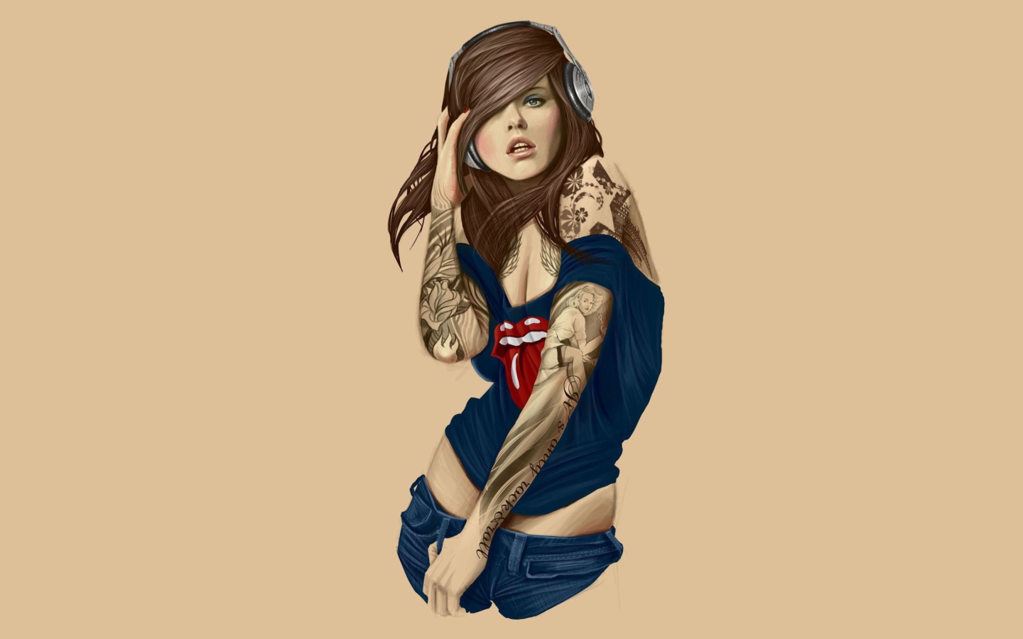 Rocker girl wallpaper 1440x900