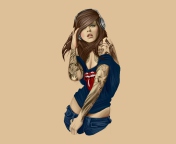 Das Rocker girl Wallpaper 176x144