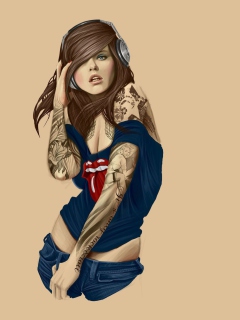 Rocker girl screenshot #1 240x320