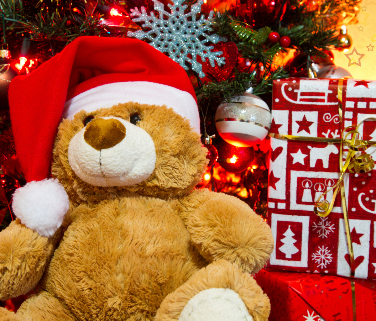 Christmas Teddy Bear wallpaper 1200x1024