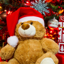 Das Christmas Teddy Bear Wallpaper 128x128