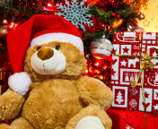 Обои Christmas Teddy Bear 176x144