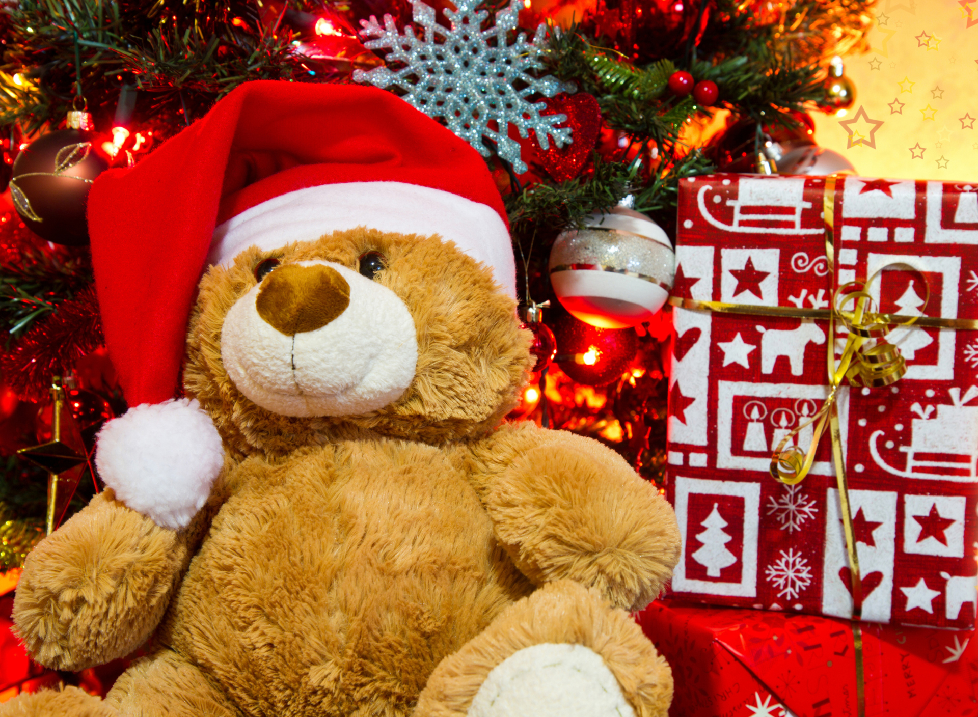 Fondo de pantalla Christmas Teddy Bear 1920x1408