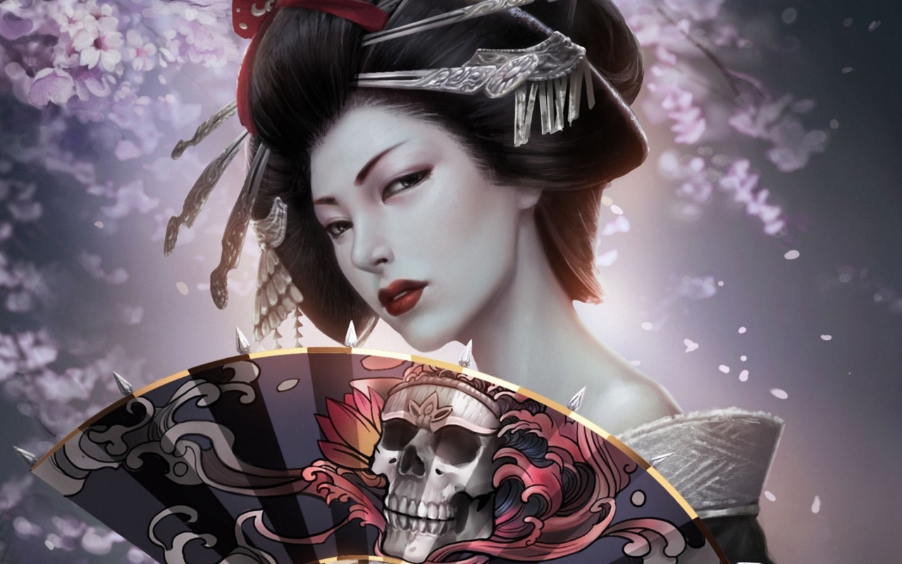 Screenshot №1 pro téma Japanese Geisha 1280x800