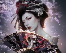Japanese Geisha wallpaper 220x176