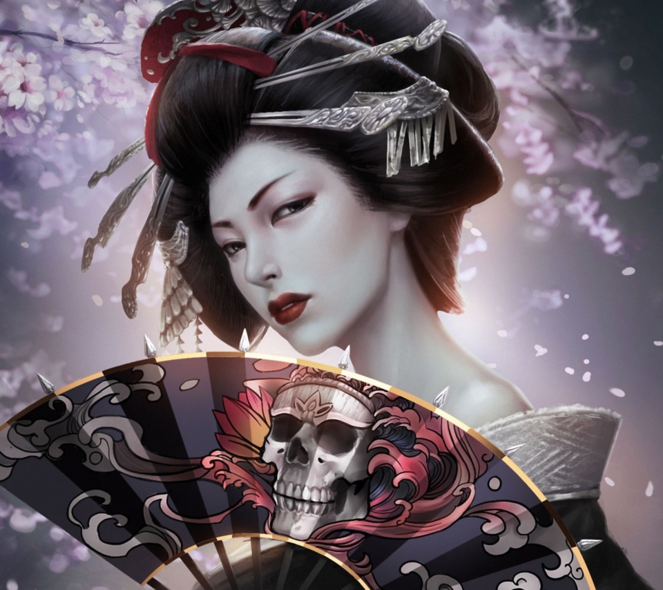 Das Japanese Geisha Wallpaper 960x854