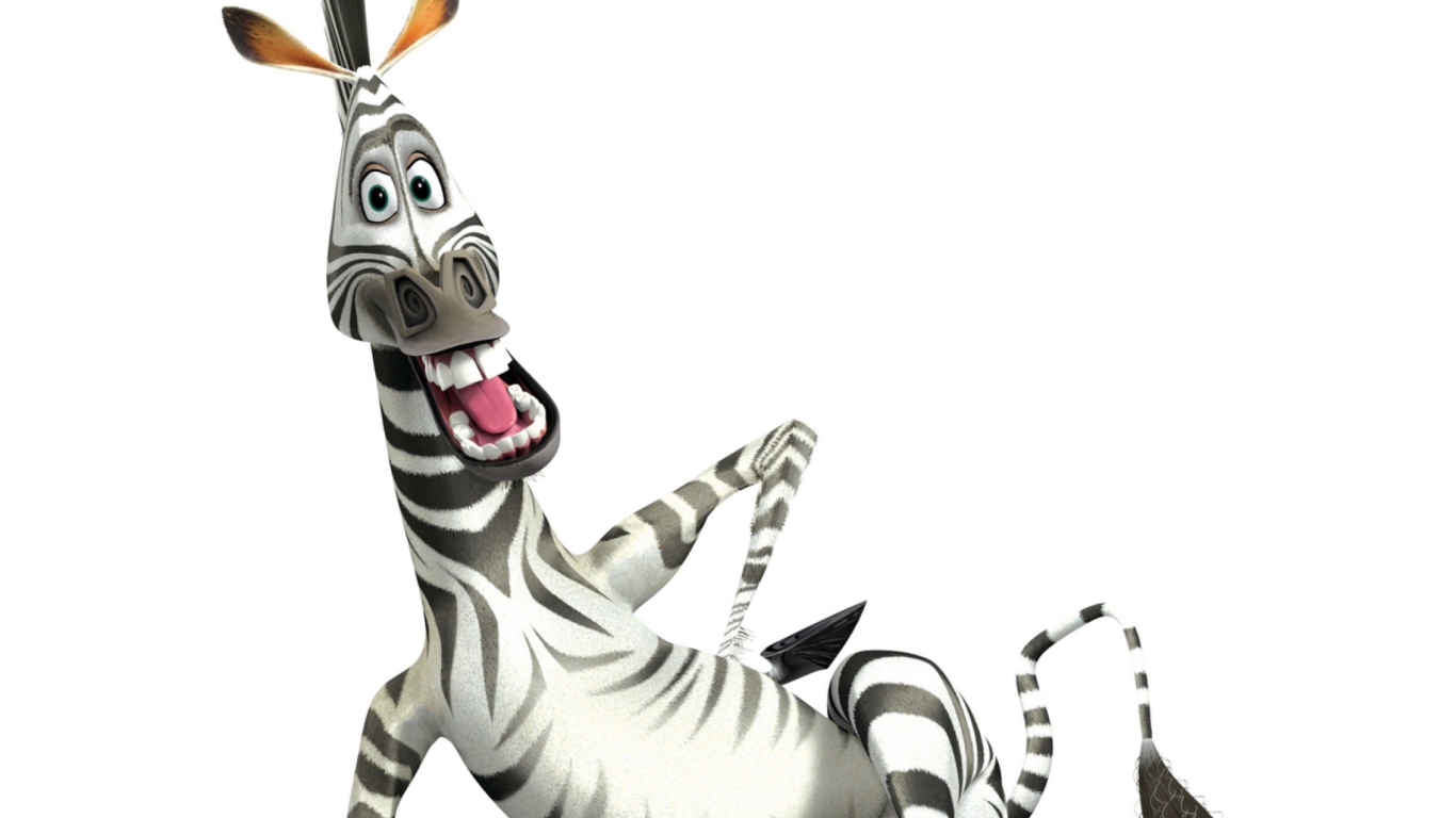 Zebra - Madagascar 4 wallpaper 1366x768