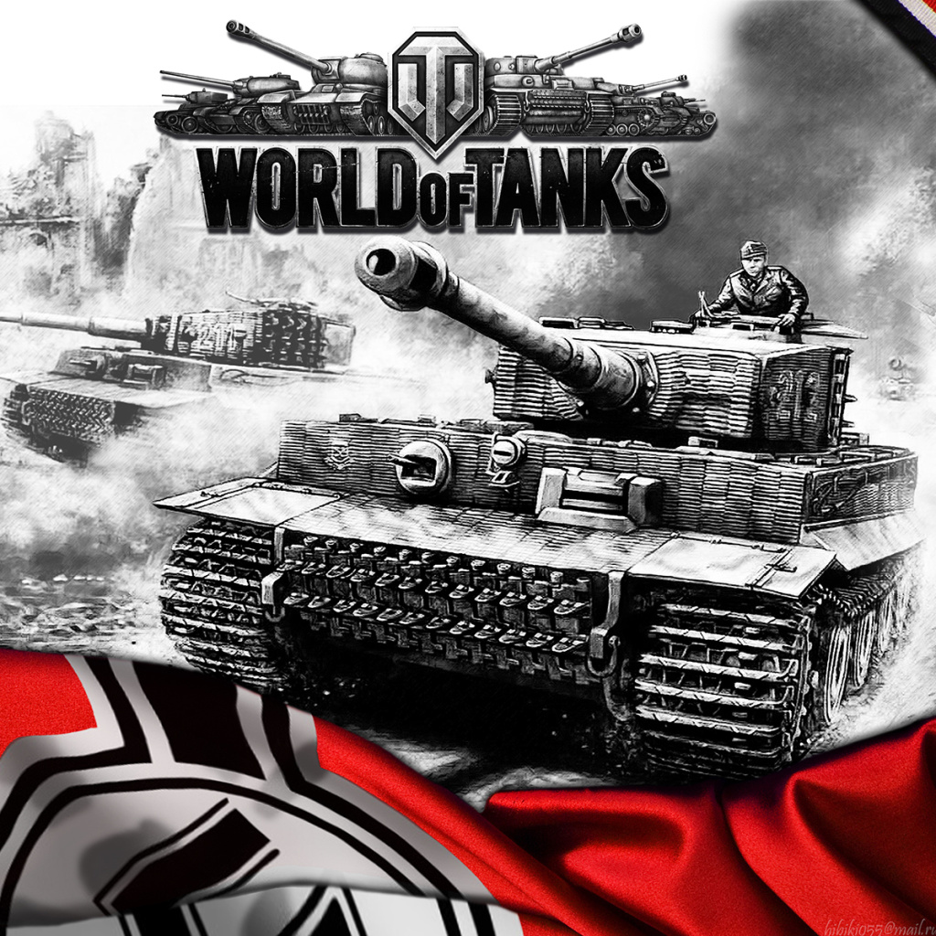 Das World of Tanks with Tiger Tank Wallpaper 1024x1024