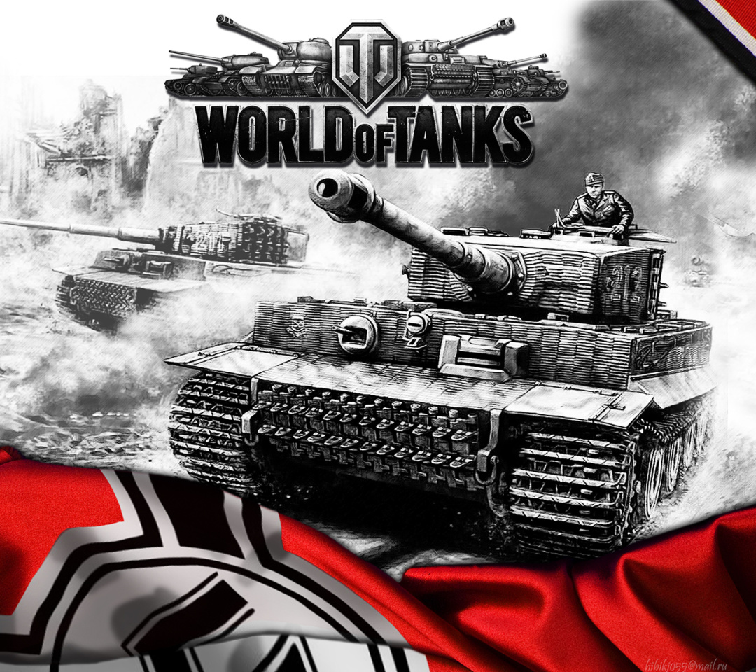 Fondo de pantalla World of Tanks with Tiger Tank 1080x960