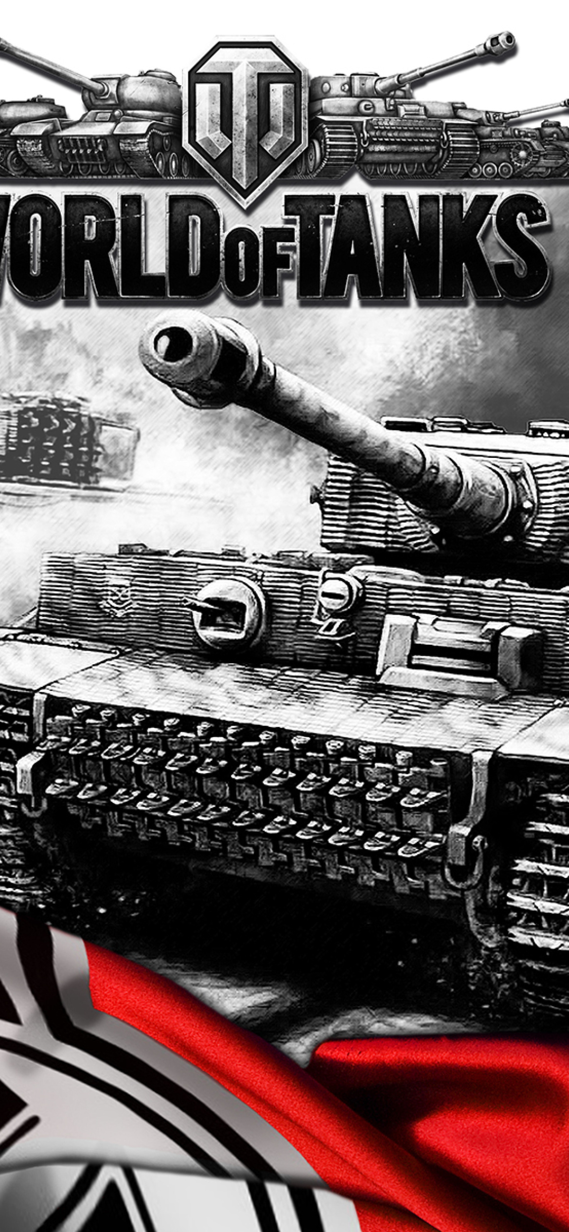 Das World of Tanks with Tiger Tank Wallpaper 1170x2532