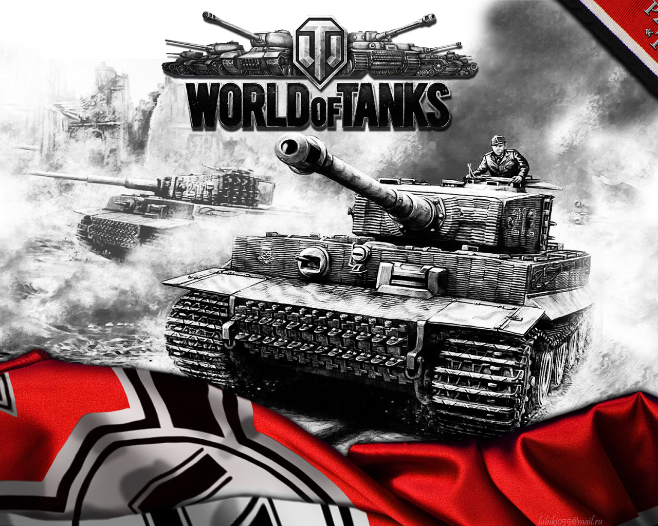 Fondo de pantalla World of Tanks with Tiger Tank 1280x1024