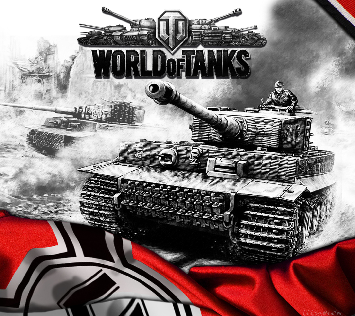 Sfondi World of Tanks with Tiger Tank 1440x1280