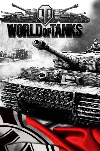 Fondo de pantalla World of Tanks with Tiger Tank 320x480