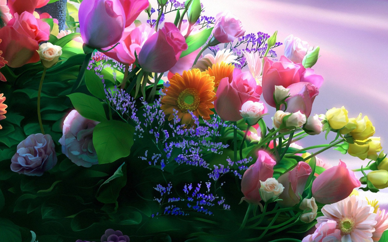 Das Flowers Bouquet Wallpaper 1280x800