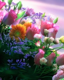 Das Flowers Bouquet Wallpaper 128x160