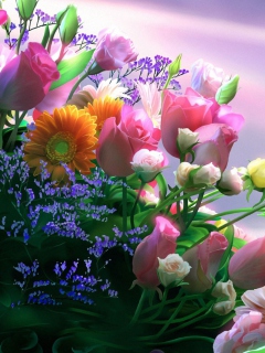 Flowers Bouquet wallpaper 240x320