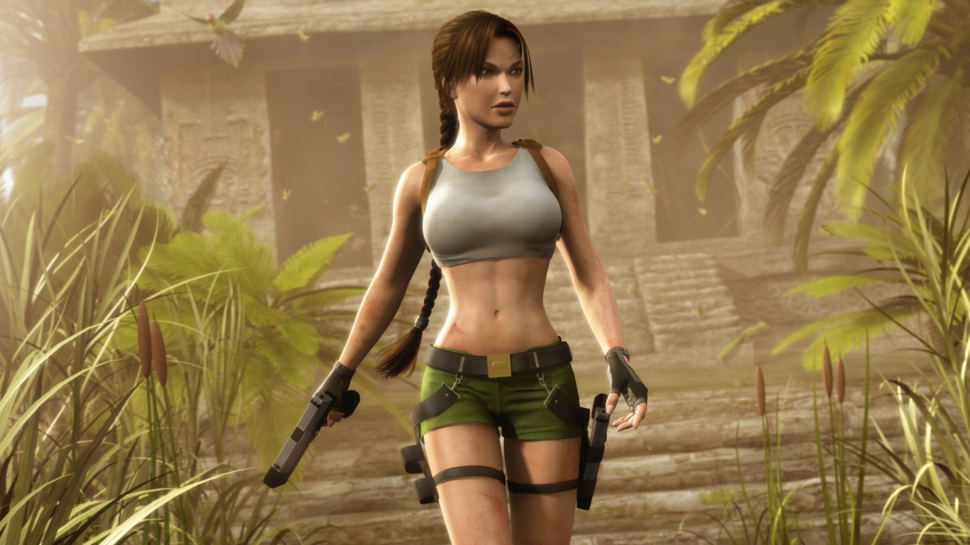 Lara Croft wallpaper 1366x768