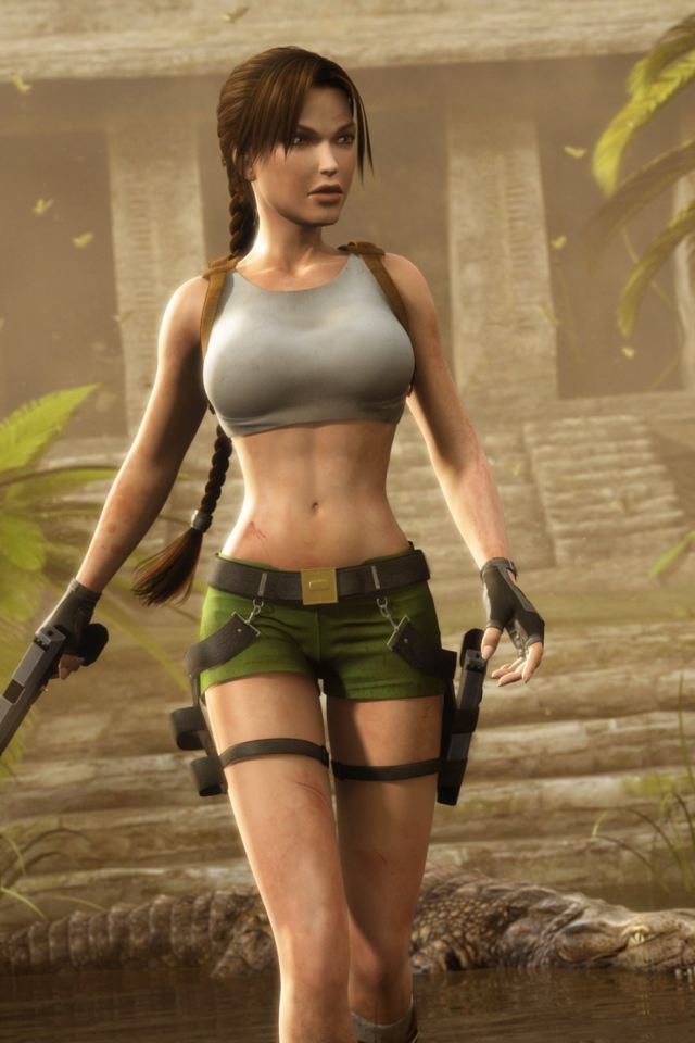 Lara Croft wallpaper 640x960