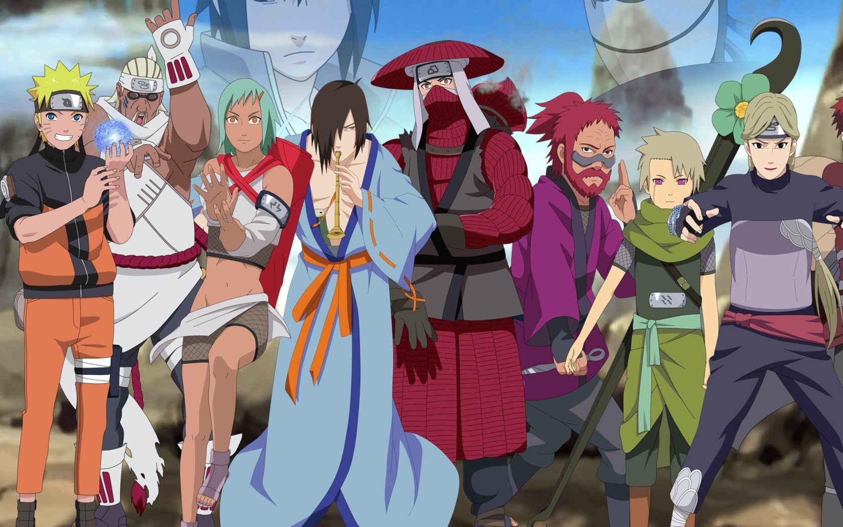 Naruto Shippuden, Jinchurikis, Uchiha, Tobi, Obito wallpaper 1680x1050
