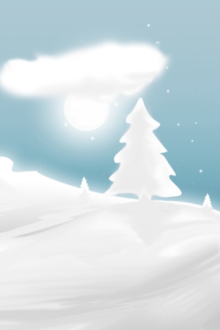 Winter Illustration wallpaper 320x480