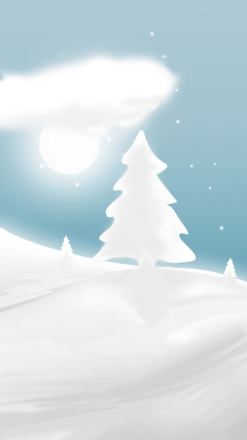 Das Winter Illustration Wallpaper 360x640