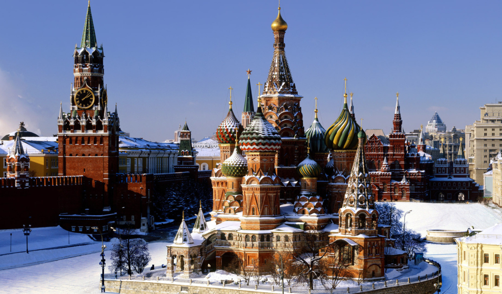 Das Moscow - Red Square Wallpaper 1024x600