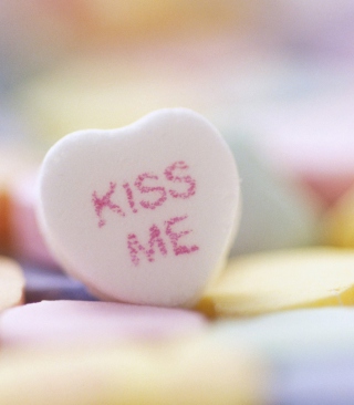 Kiss Me Heart Candy papel de parede para celular para 128x160