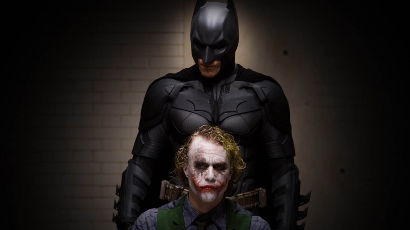 Batman And Joker wallpaper 1366x768
