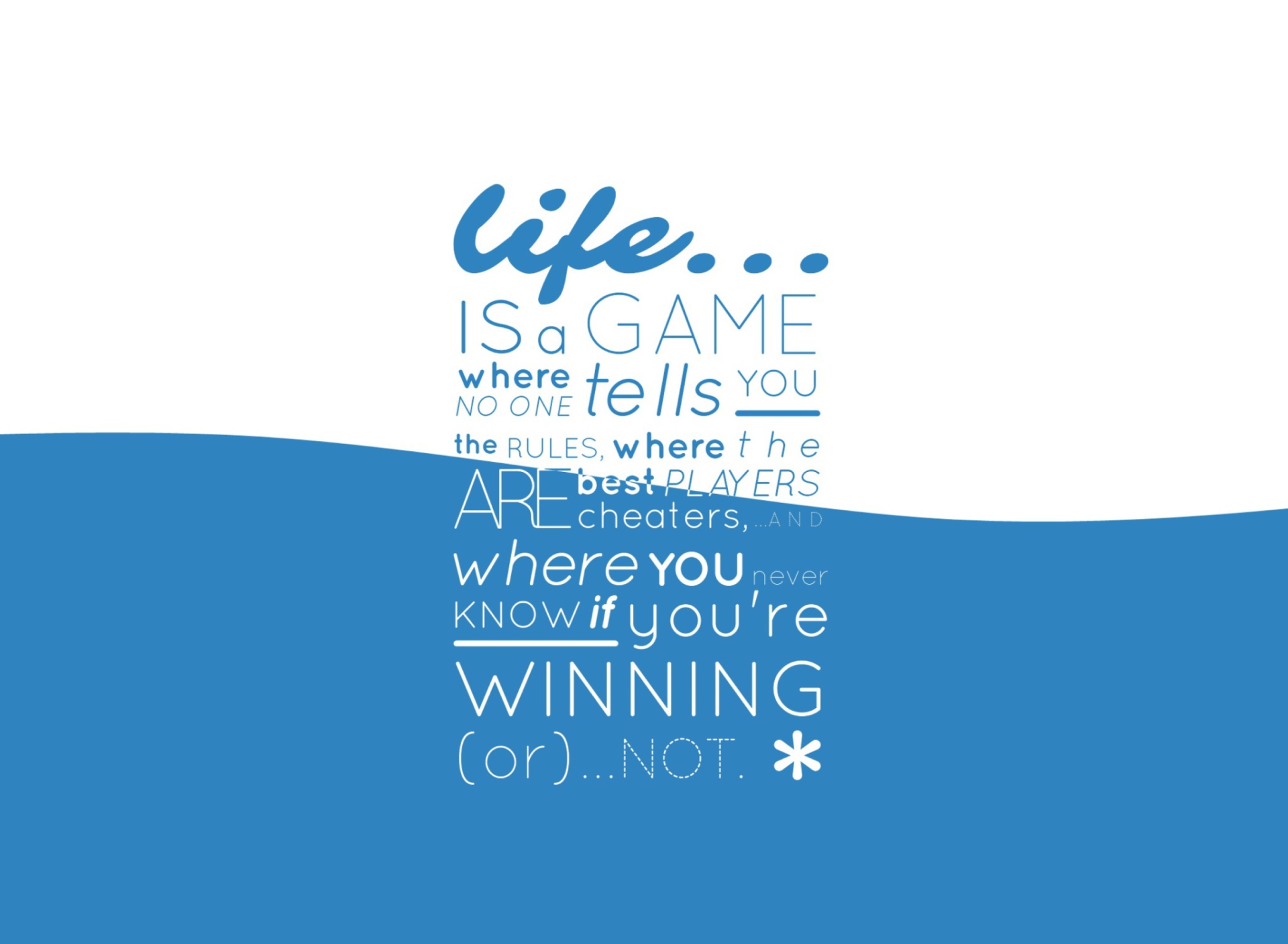 Life Is A Game wallpaper 1920x1408