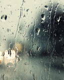 Sfondi Rain Drops On Window 128x160