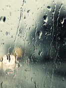 Das Rain Drops On Window Wallpaper 132x176