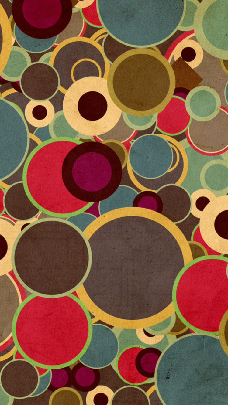 Das Abstract Circles Wallpaper 750x1334