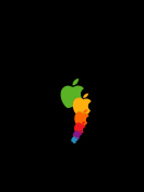 Fondo de pantalla Apple Rainbow 132x176