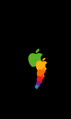 Das Apple Rainbow Wallpaper 240x400