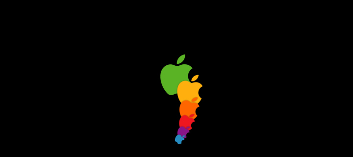 Обои Apple Rainbow 720x320