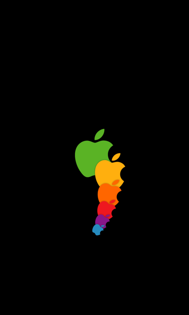 Das Apple Rainbow Wallpaper 768x1280