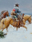Getting Ready For Christmas Painting wallpaper 132x176