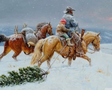Fondo de pantalla Getting Ready For Christmas Painting 220x176